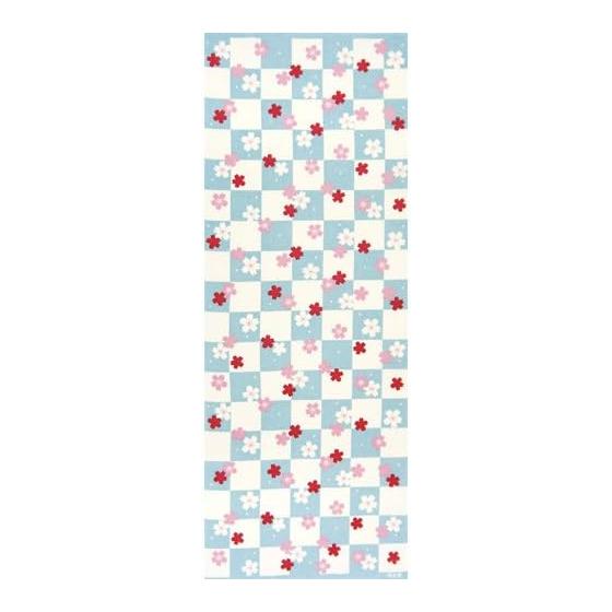 Hamamonyo Tenugui - "Sakura Otome" Blue | Yokohama Textile Brand | Vibrant Colors Dyed with Nassen Printing | Japanese雑貨 | Playful & Unique Designs |