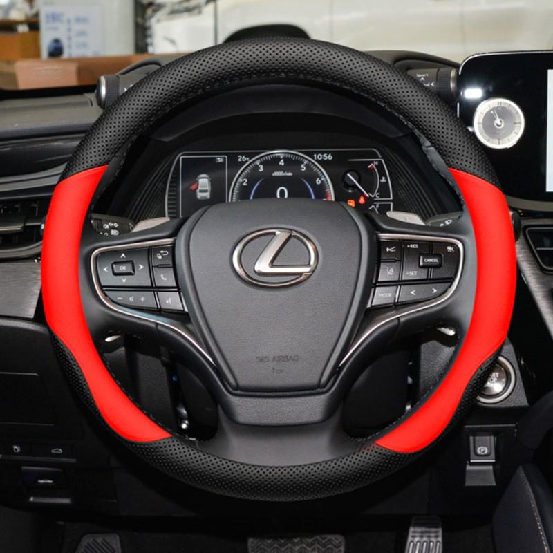 Ultra-Thin Genuine Leather Steering Wheel Cover Lexus ES200 ES300h RX350 NX200 CT200 UX260 Universal Fit 38cm Diameter