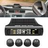Energia słoneczna TPMS Alarm ciśnienia w oponach samochodu System monitorowania Auto Security Systemy alarmowe Ostrzeżenie o temperaturze w oponach
