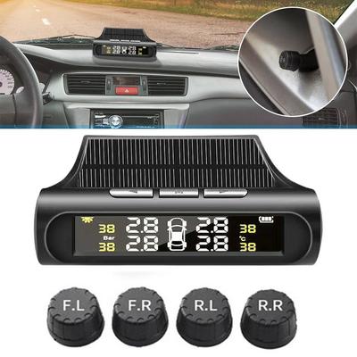 Solar Power TPMS Car Tire Pressure Alarm Monitor System Auto Security Alarm Systems Tyre Pressure Temperature Warning