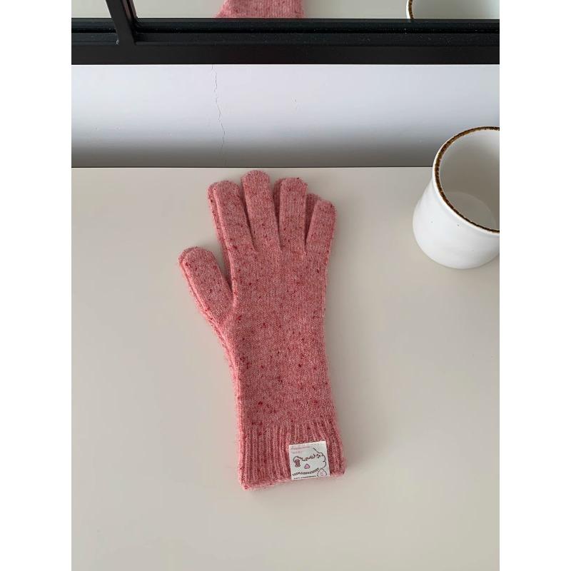 Koreanischer Stil Herbst und Winter Neuer Stil Extra Lange Schleierkraut-Handschuhe Niedliche Wolle Touchscreen Split-Finger Warme Gestrickte Handschuhe für Damen