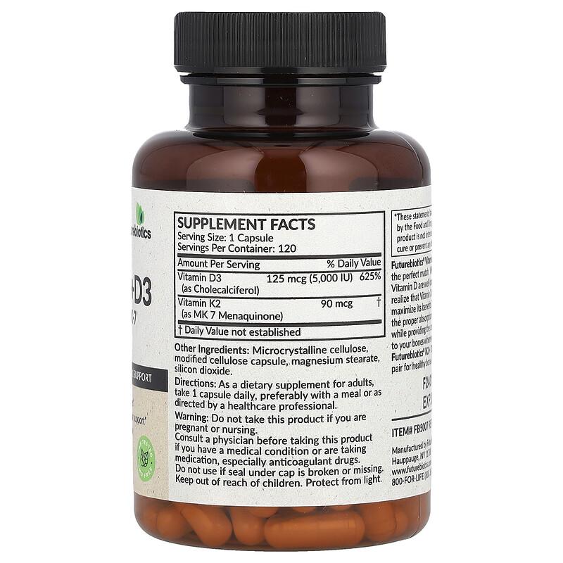 Vitamin K2 + D3 , 120 Capsules