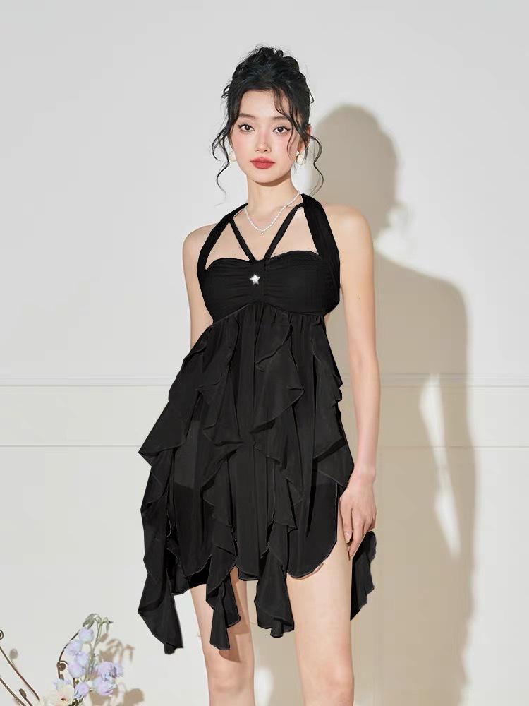 

Премиальный полиэстеровый женский милый раздельный купальник с юбкой и неровным подолом для стройнящего эффекта One Size (Recommended 70-120 lbs, Bulk Purchase)