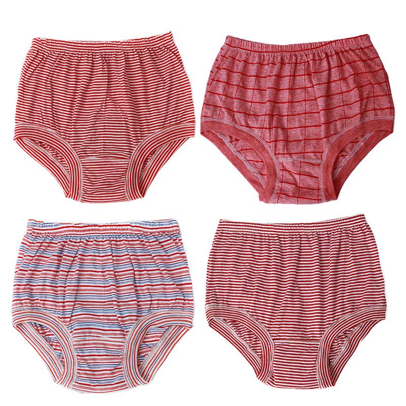 

Мужские удобные полосатые хлопковые трусы больших размеров для людей среднего и пожилого возраста One Size (Waist 76-90 cm)