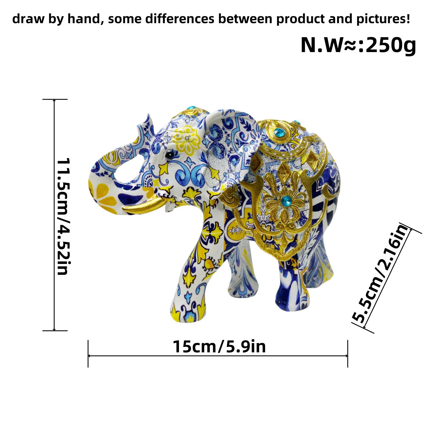 

Новые красочные украшения в виде слоненка для домашнего рабочего стола, креативные украшения из смолы для входа в дом, поделки