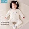 Youqi Children's Long-Sleeved Pajama Set - Soft, Warm Autumn Underwear for Kids