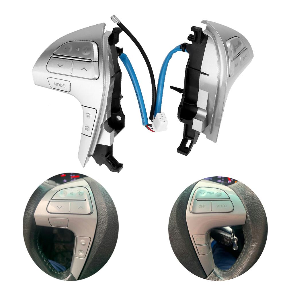 Multifunction Steering Wheel Buttons Switch Fits for Toyota Camry HighlanderSilver