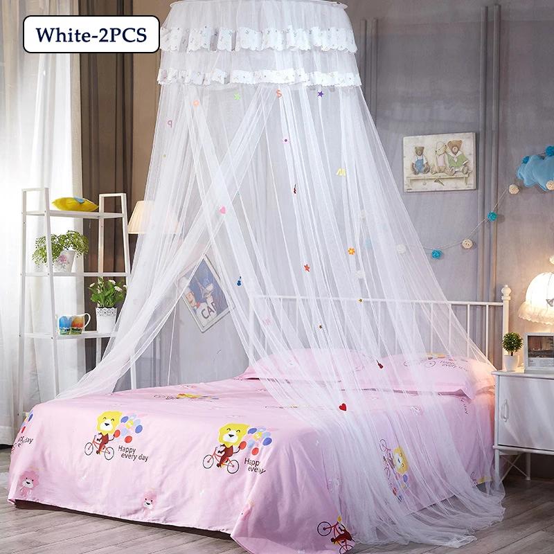 1/2/4PCS Cartoon Dome Hanging Mosquito Net Encryption Heightened Ceiling Lace Lace Princess Dome Court Floor Mosquito Nets