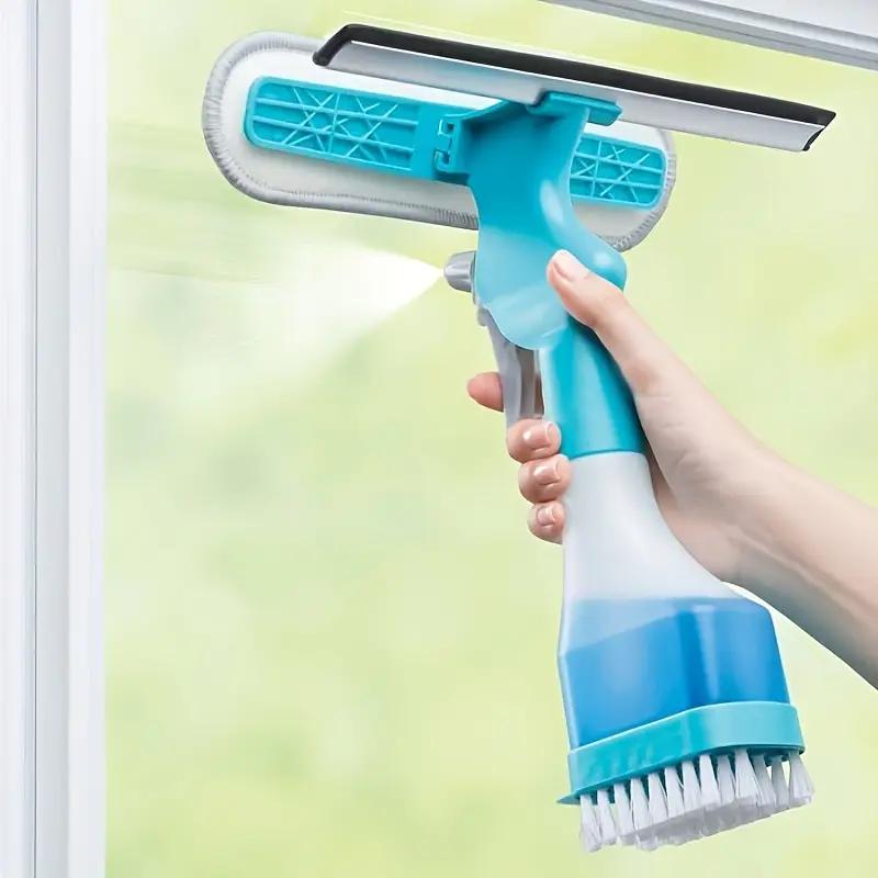 4 In 1 Window Cleaning Brush Bathroom Mirror Glass Wiper Car Cleaning Tool Sliding Door Shower Glass Door Clean