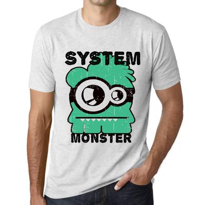 Tee Shirt Vintage Homme T Shirt Graphique System Monster Vintage Blanc