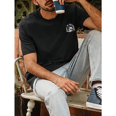 Man Summer Soft Cotton Tee O-Neck Casual Breathable T Shirts Crewneck Sport Hip Hop Short Sleeve