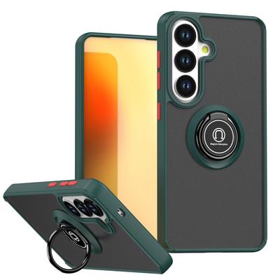 Für Samsung Galaxy S26 25 Ultra Plus Magnetischer Halter Ringhalter Hülle PC Magnetischer Ringhalter Rüstung Mattes Case