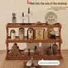 Changbaosen Small 3-Tier Plastic Rattan Desk Shelf