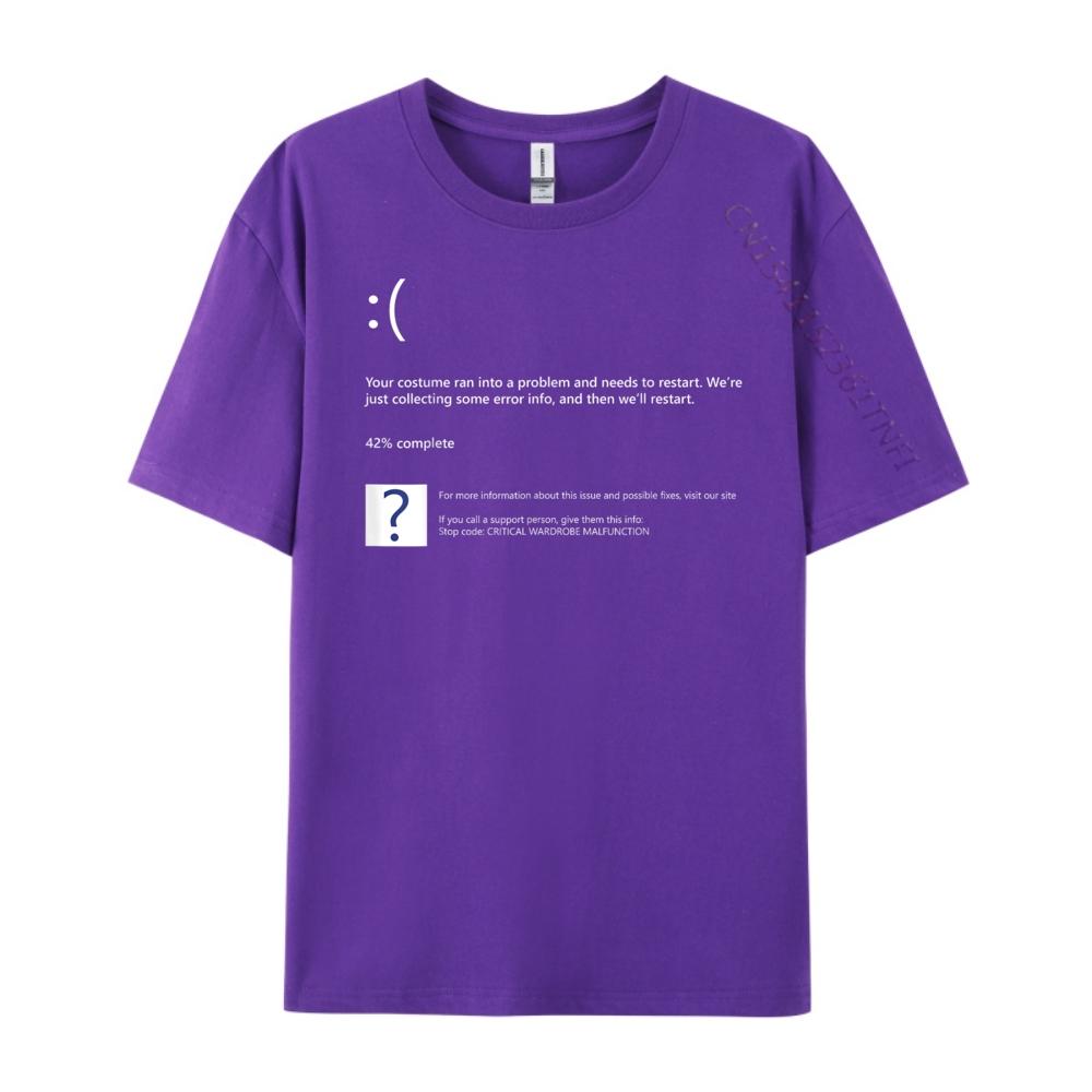 Blue Screen Of Death Bsod Quick Lazy Group Costume Fall Clothes Aesthetic Fashionable and Trendy Tshirt