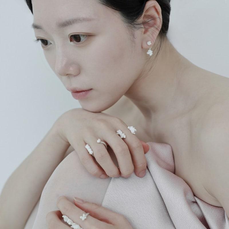 Mouvebament Ondine Coral Drop earring_Silver925