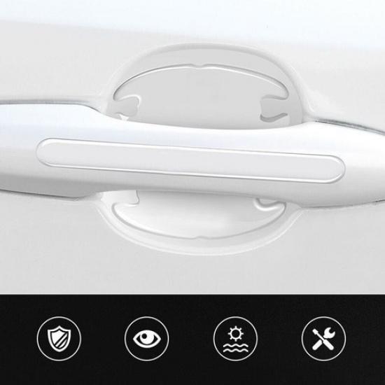 8Pcs Car Door Handle Bowl Anti-Scratch Protector Guard Sticker Trims Accessories
