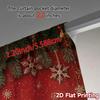 2D Flat Printing  JIT 2pcs   Curtains (Without Rod) Festive Garland Print Popular Curtains Durable Polyester Curtains Gifts