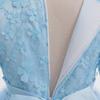 Langärmeliges Blumenmädchen Prinzessin Partykleid