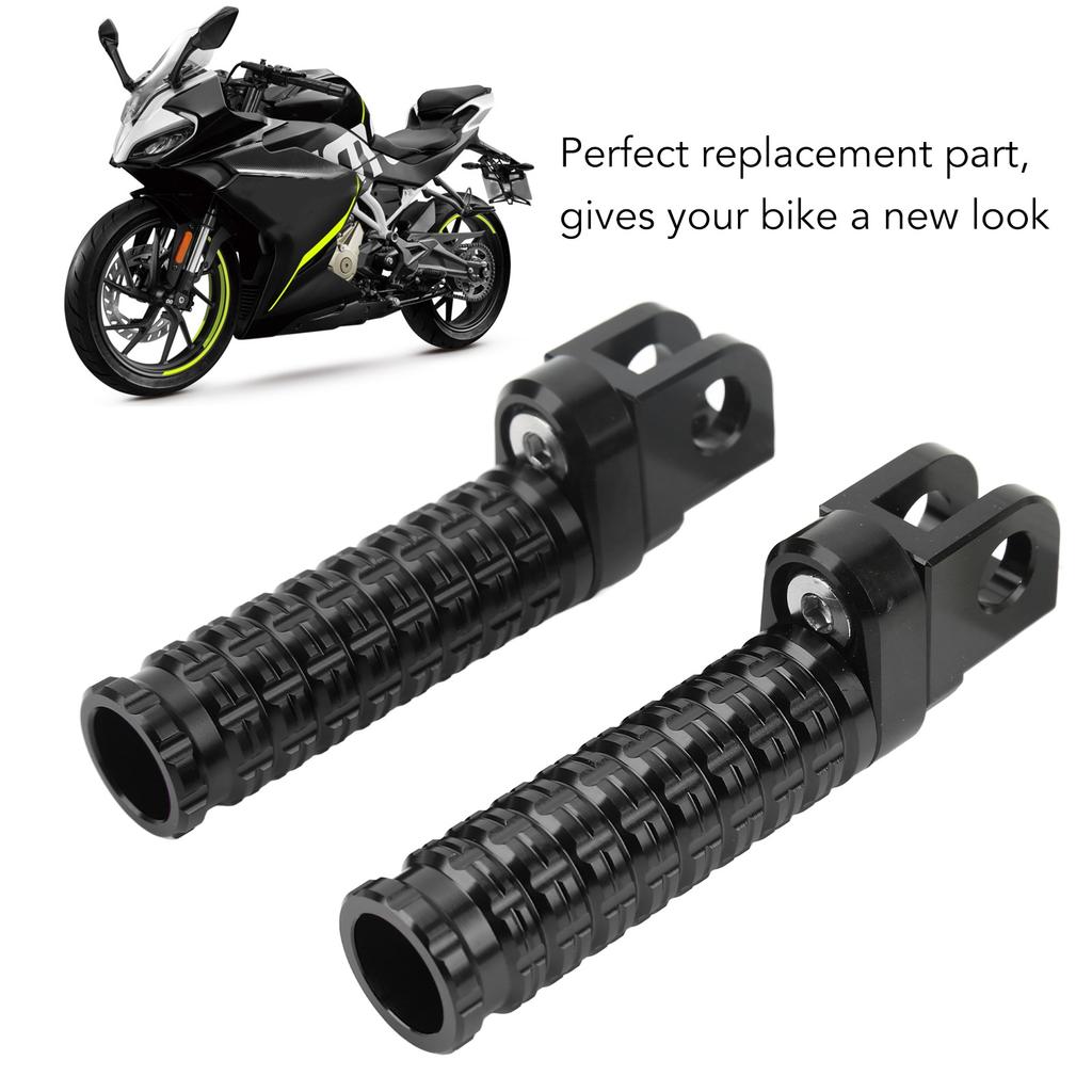 Motorcycle Front Footpegs Footrests Pedals CNC Aluminum Alloy Replacement for CFMOTO 650NK 400NK 250NK 150NK 650MT 800MT Black
