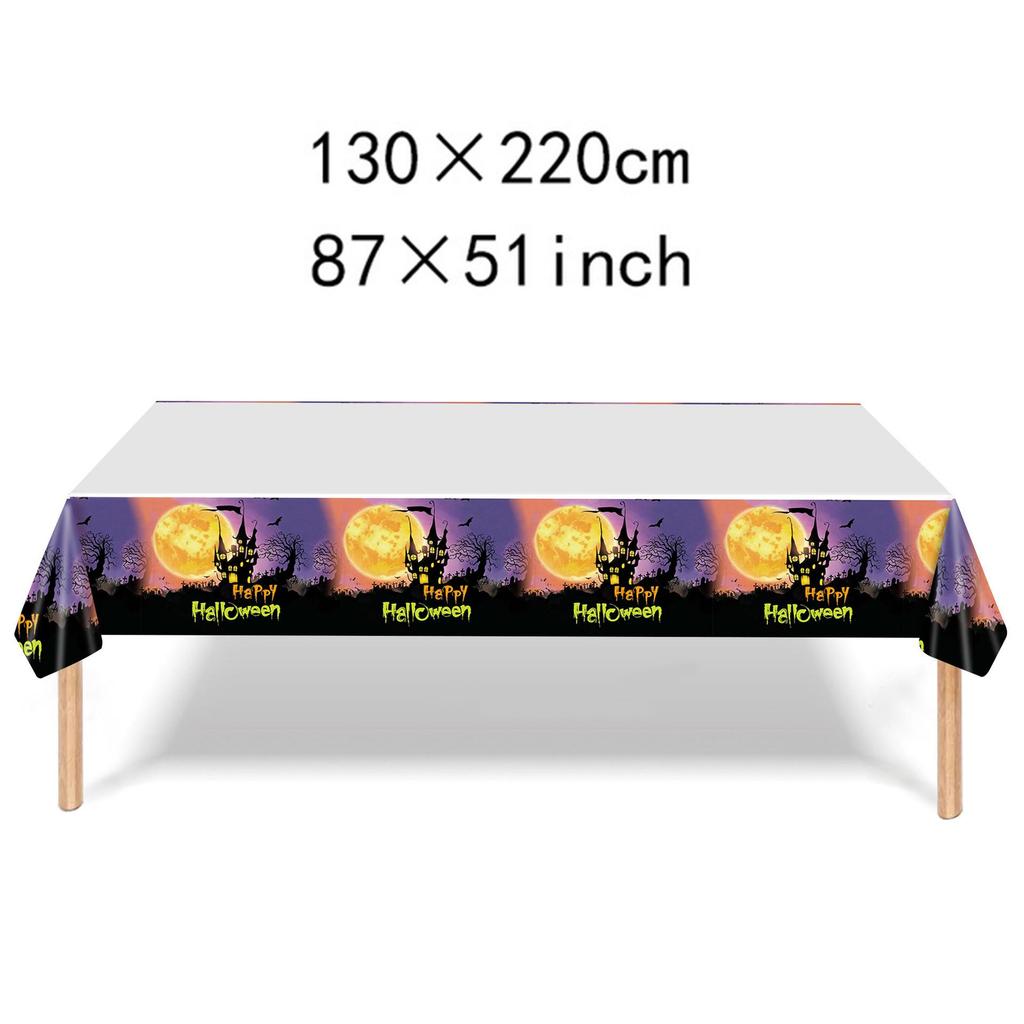Halloween Character Waterproof PE Tablecloth for Indoor Party Decoration