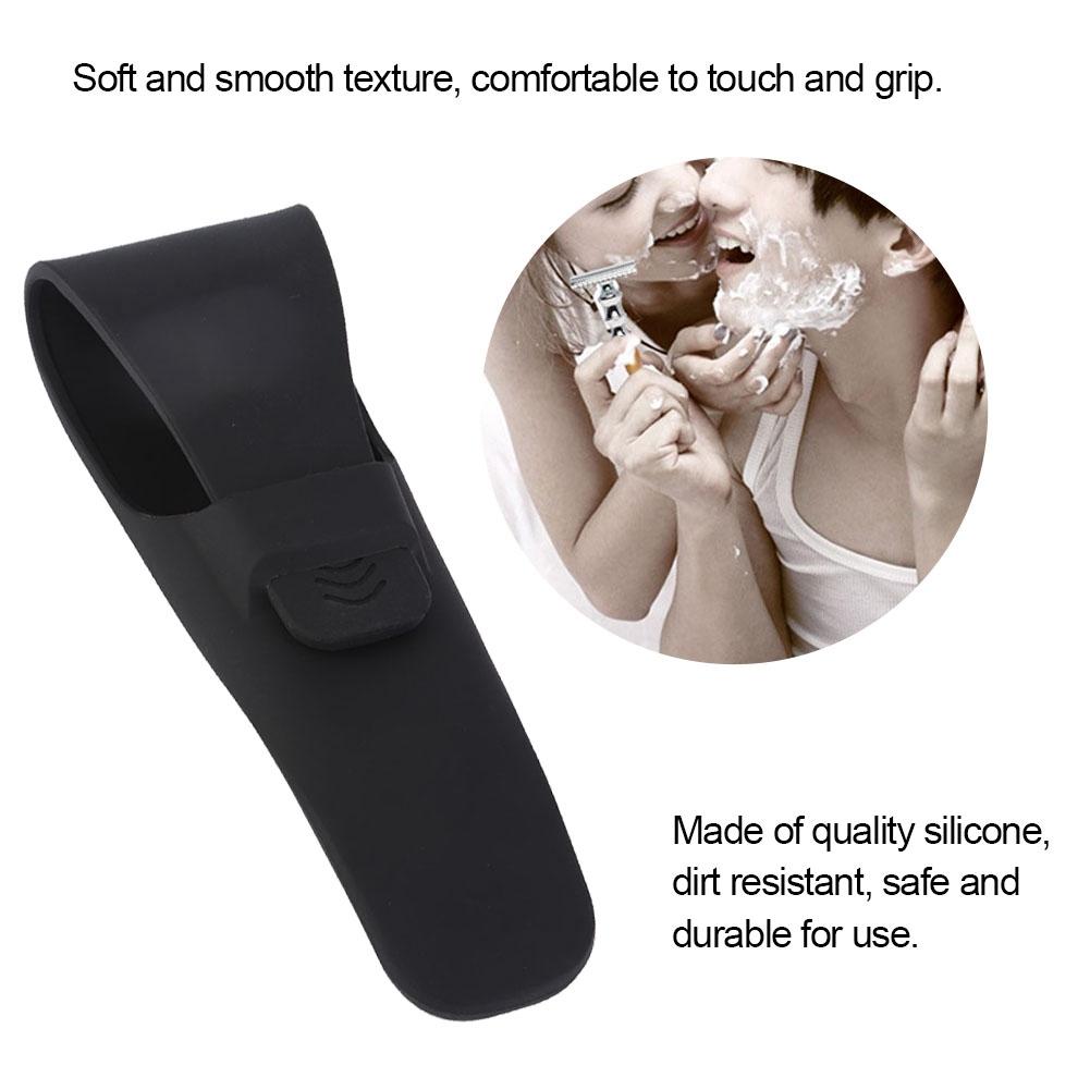 Silicone Portable Manual Shaving Clipper Protective Cover Beard Clipper Storage Bag