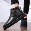2024 Winter New Men's Fashion Warm Fury Inner High Top Cotton Shoes Snow Boots Comfortable Casual Platform Boots