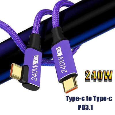 Cavo Dati 240W 5A Adatto per Laptop Huawei Usb-C a C Per Xiaomi Qc3.0 Laptop Pd Cavo di Ricarica Pd Tipo-C a Doppia Testa 240w