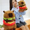 Adorable Y2K-Style Capybara Burger Plush Toy - Cute Stuffed Animal Birthday Gift
