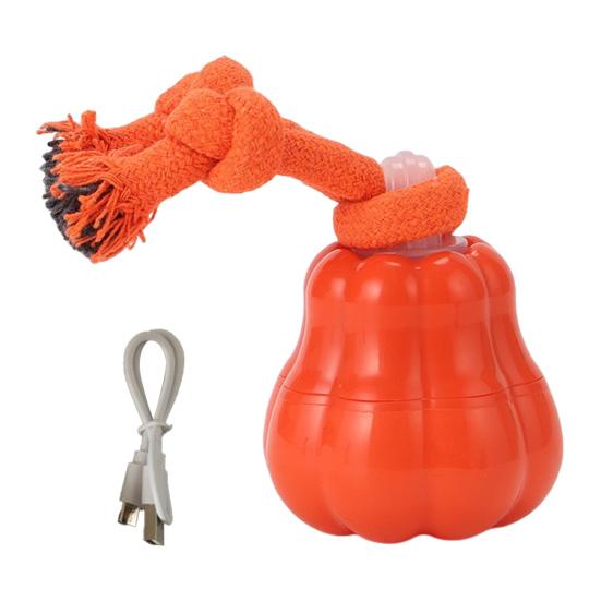 

Автоматический мяч-игрушка для собак со светодиодной подсветкой и звуком лая, перезаряжаемый, для упражнений, интерактивный, активируемый движением, игрушка для щенков малых и средних пород оранжевый