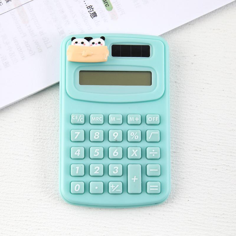 Uroczy Panda Mini Kalkulator Mały Przenośny Uczeń Biuro Mały Komputer Atrakcyjny Kalkulator
