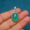 Green Onyx Gemstone Pendant Gemstone : 925 Sterling Silver Handmade Jewelry Pendant