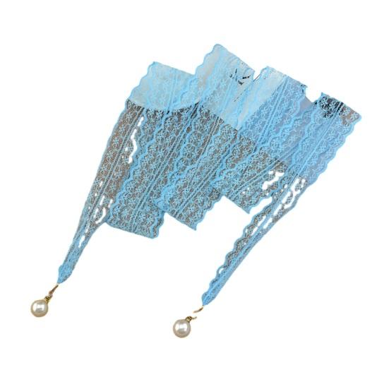 Women Lace Belt Hollow Design Lightweight Breathable Adjustable Waist Slimming Non-Fading Imitation Pearl Pendant Belt