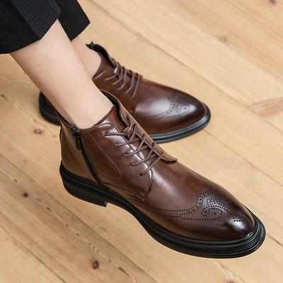 Mode Leder Schuhe Herren Stiefel Winter Formell Leder Oxfords Stiefel Schuhe Kleid Business Stiefel Herren Chelsea Herbst Stiefeletten Herren