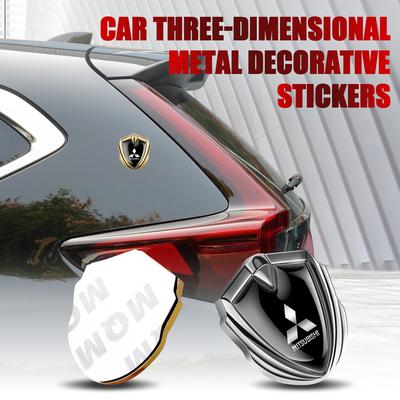 Car Fender Body Metal Emblem Stickers External Accessories For Space Star Lancer 9 Outlander Xl Eclipse Cross Asx EX