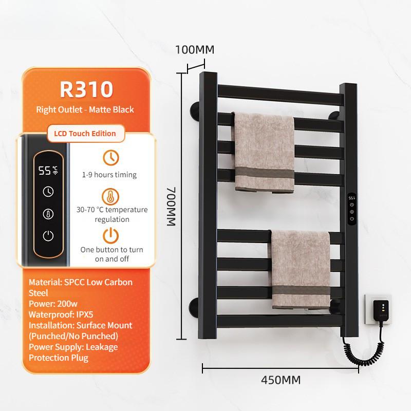 Intelligent Electric Towel Rack Bathroom Constant Temperature Electric Heating Towel Drying Rack Household Towel Storage Rack