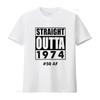 Straight Outta 1974 50 Funny 50th Birthday T Shirt Vintage Washed Comfortable Casual Unisex Graphic Top For Everyday Wear