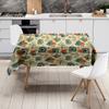 Vintage Floral Tablecloth Farmhouse Dining Table Cover Rustic Kitchen Decor Aesthetic Table Runner Botanical Pattern Waterproof