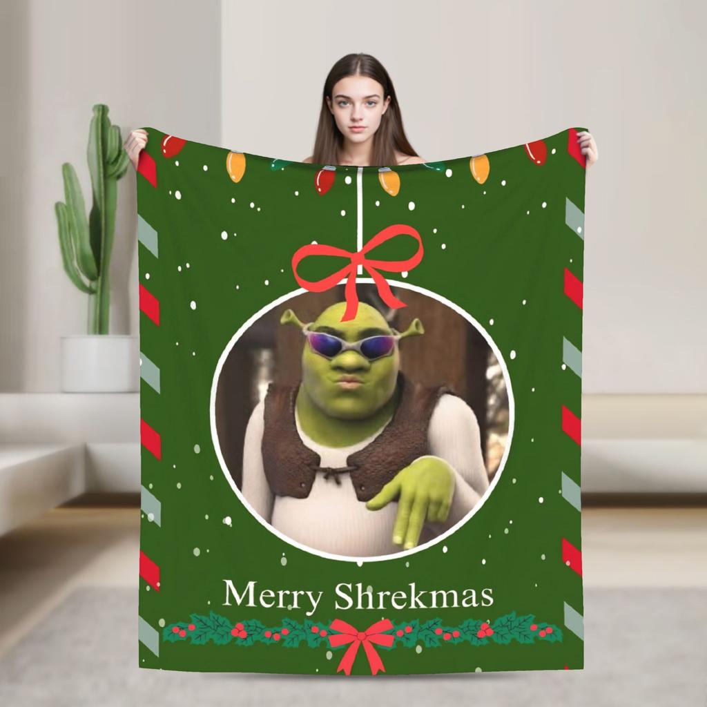 Pun Mein Swampf S-shreks Blanket  Super Warm Novelty Plush Throw Blanket For Outdoor Travel Office Flannel Bedspread Bed Cover