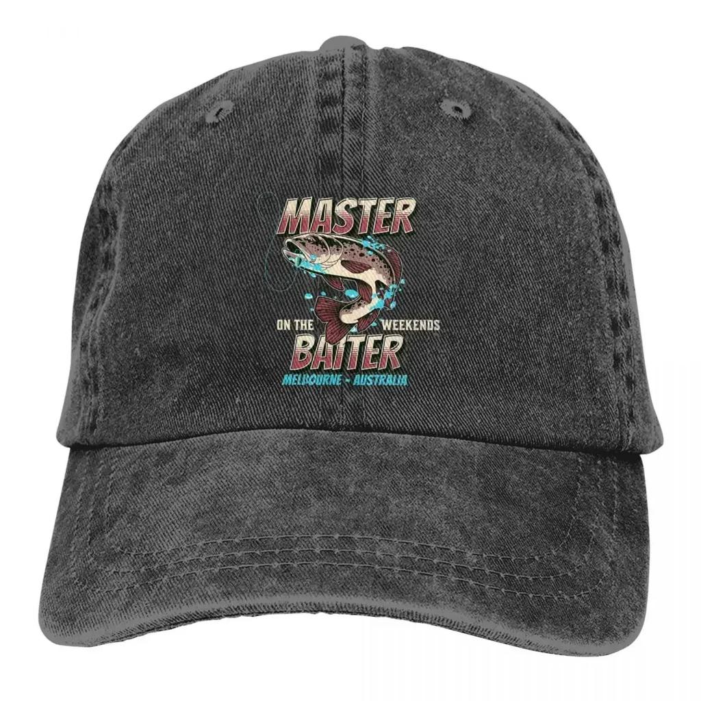 Washed Unisexs Baseball Cap Fishing Melbourne Australia Trucker Snapback Caps Dad Hat Master Baiter Golf Hats
