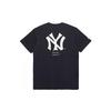New Era X MLB Collaboration New York Yankees Letter Print Crew Neck Casual Summer American Short Sleeve T-Shirt Women T-Shirt Black 13702561