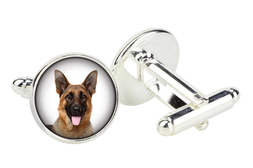 German Shepherd Dog, Alsatian Wolf Dog - cufflinks, a shirt accessory, a shirt pendant from the Art-Dog brand