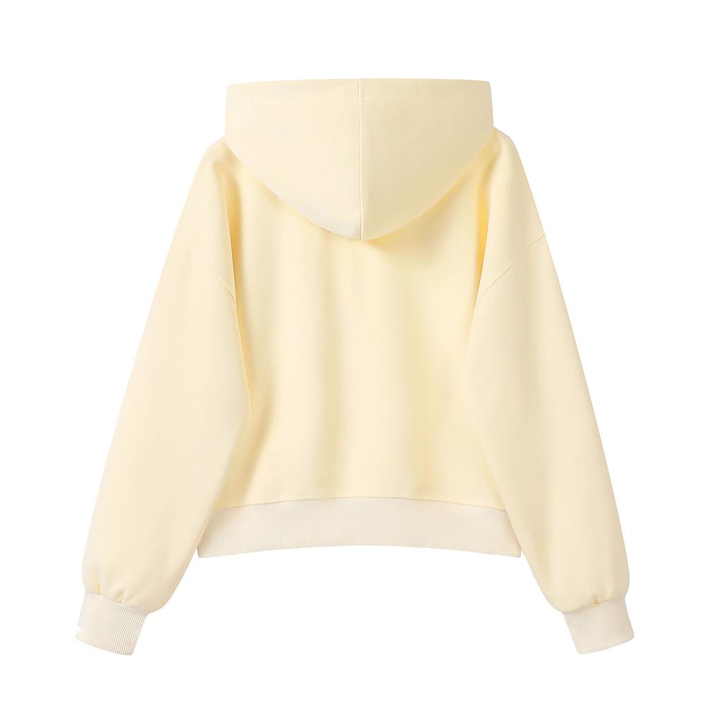 Women's Fashionable Casual Versatile Loose Short Cotton Hooded Pullover Sweatshirt