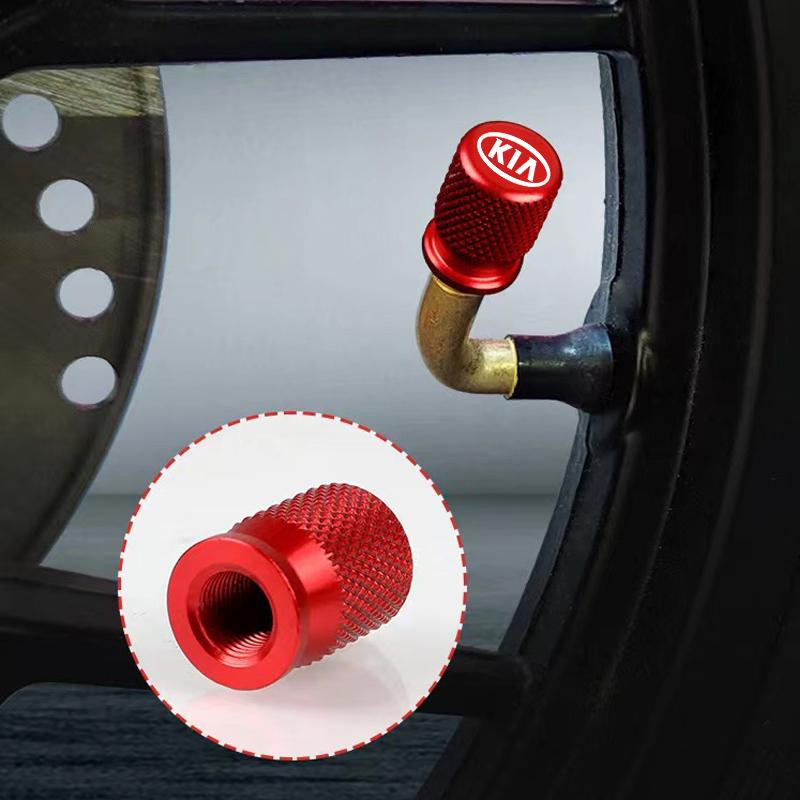 4pcs for KIA Sportage Rio Ceed Picanto K5 K9 Sorento Car Wheel Tire Valve Caps Aluminum Airtight Covers Badge Emblem Styling Kydf82