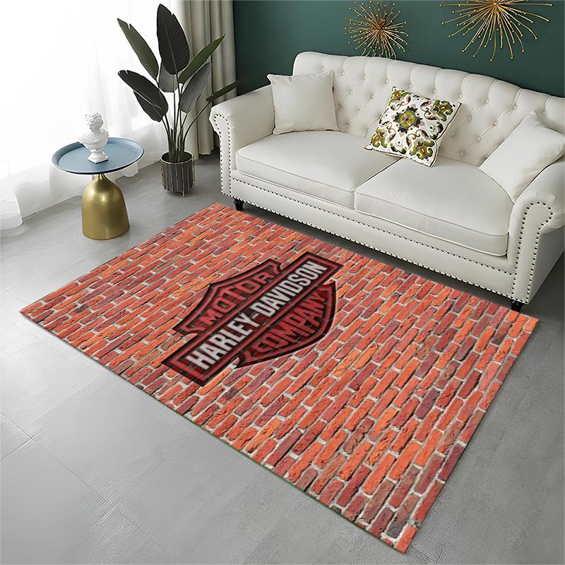 Classic H-Harleys Racing Moto Carpet Rug for Playroom Bedroom Living Room Sofa Home Decor,kid Game Area Rug Non-slip Floor Mat