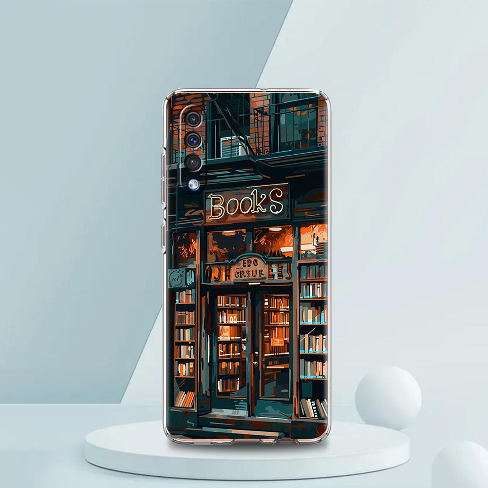 

Read Books Illustration Soft TPU Cover for Samsung Galaxy A25 A23 A22 A52S A52 A55 A72 A51 A41 A31 A13 5G Transparent Phone Case Samsung A32 5G