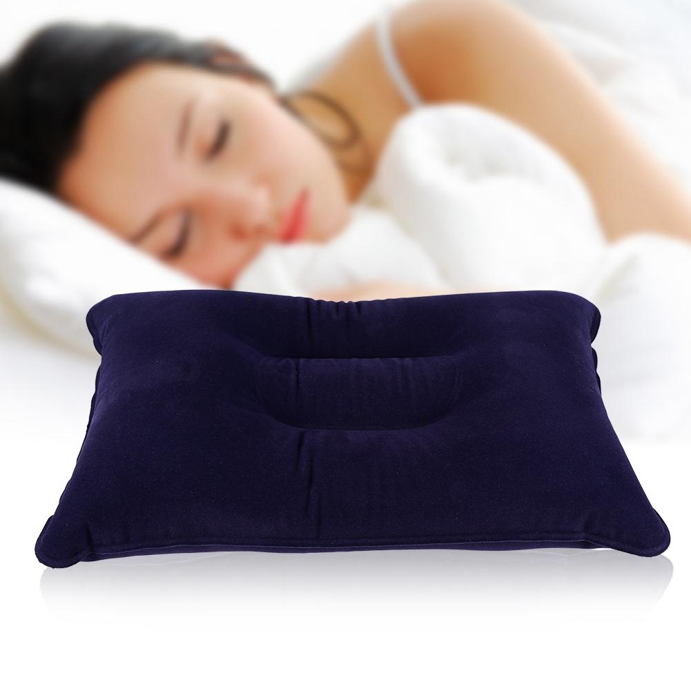 Portable Air Inflation Pillow PVC  For Outdoor Travel Camping Hiking Sleeping