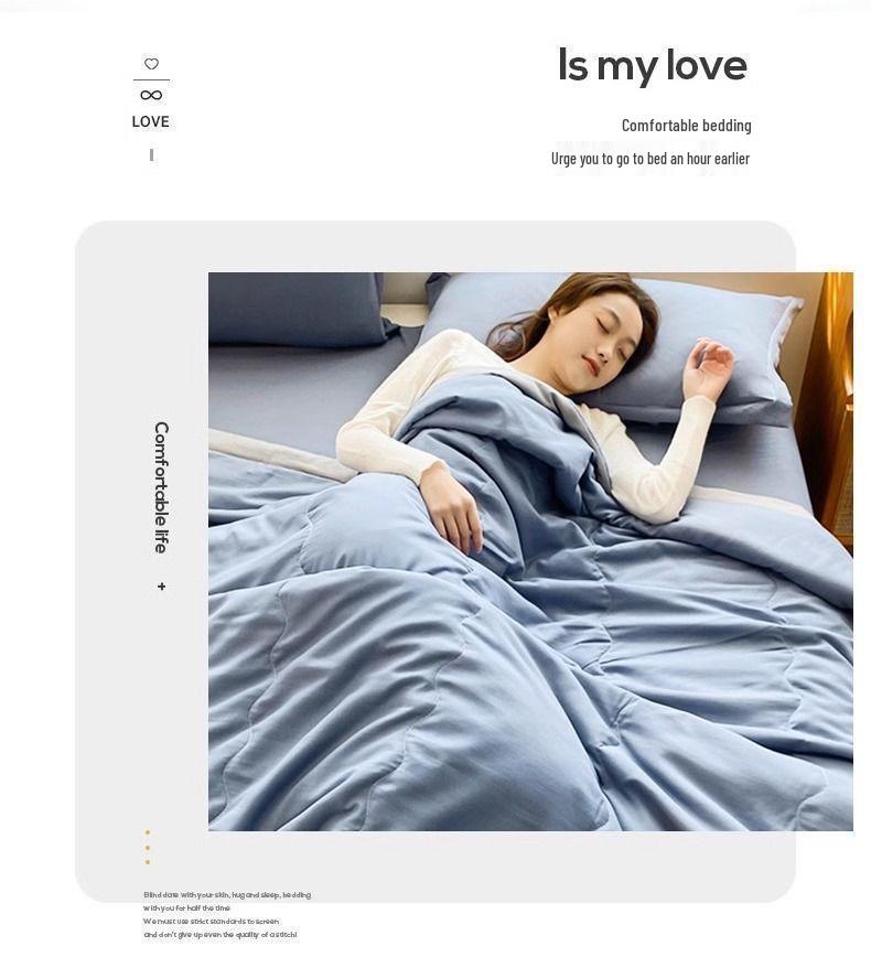 Lightweight Summer Quilt - Washable Cotton, Ideal for Air Conditioned Rooms, Dorms, and Kids