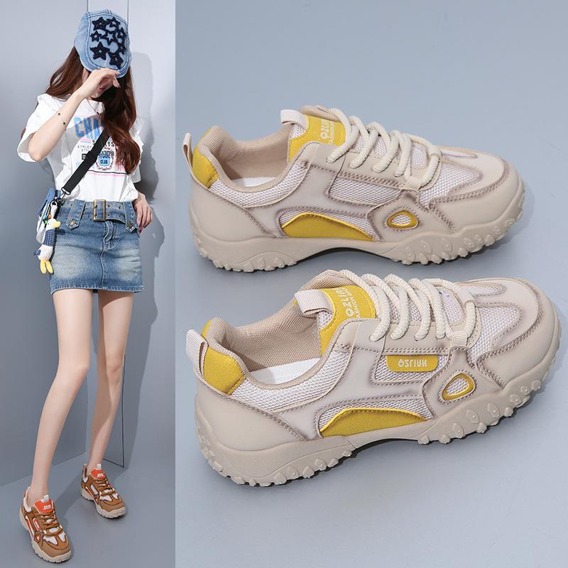 Korean Version of Mesh Dad Shoes, Women's 2025 Summer New Breathable Female Student Casual Sneaker Shoes