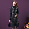 2024 Women's Korean Style Plaid Wool Coat - Mid-Length Winter Suit Collar Outerwear