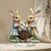 Easter Bunny Ornament Flat Acrylic Ornament Rabbit House Single Desktop Home Office Garden Ornament Yard Decoration Gift
